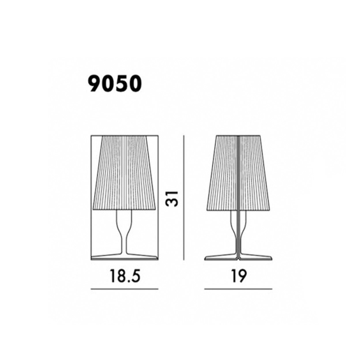 9050/Q2 TAKE stona lampa SMOKE 