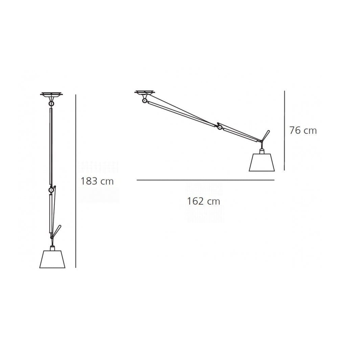 Visilica Tolomeo Decentra 0629000A+0780020A