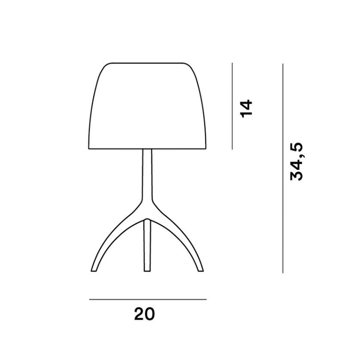 Stona lampa Lumiere NUANCES PICCOLA 26021E 58D