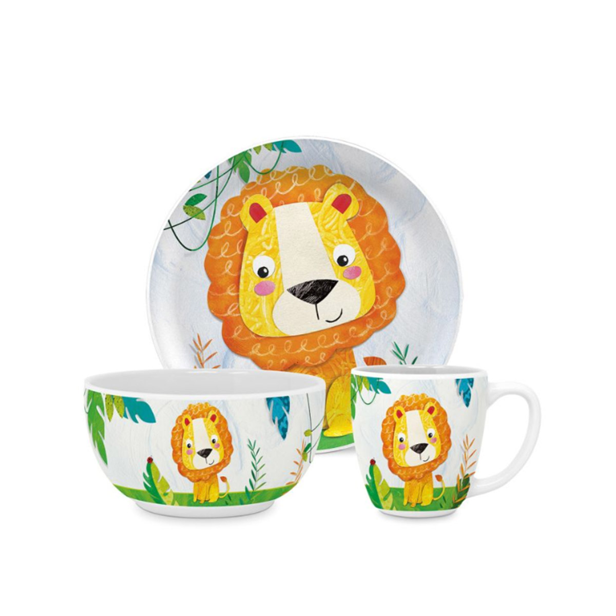 Dečiji set za jelo happy lion 604798 