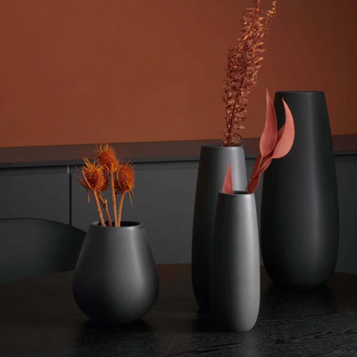 Vaza black iron 91031174 