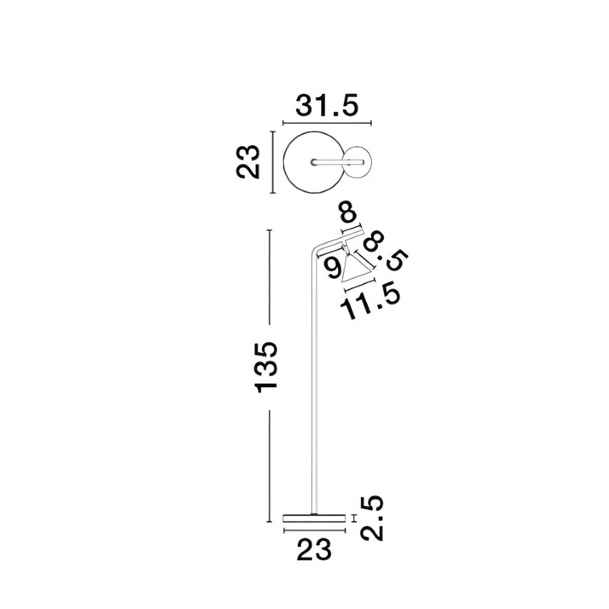 Podna lampa Conico 9011436 
