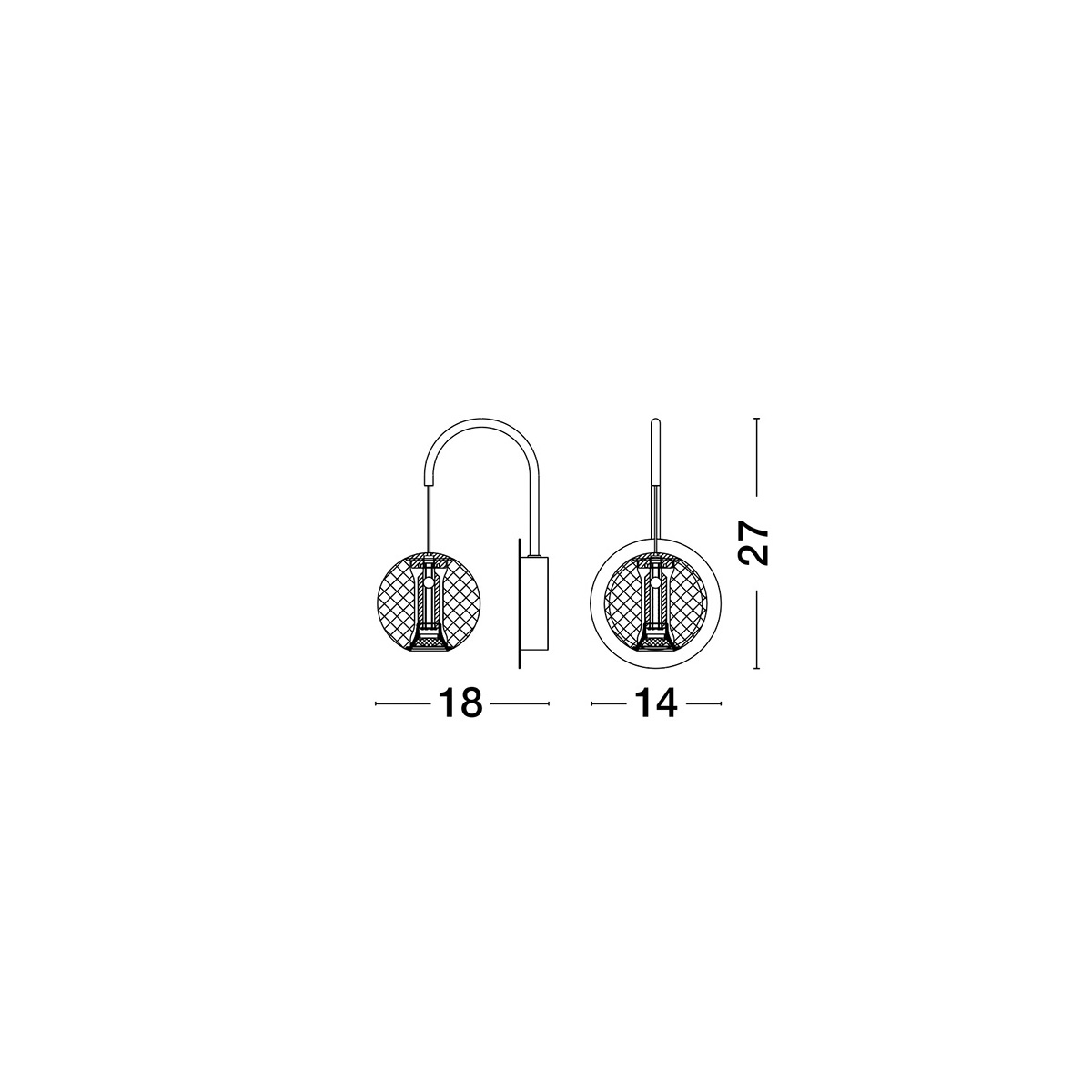 Zidna lampa BRILLANTE 9695100 
