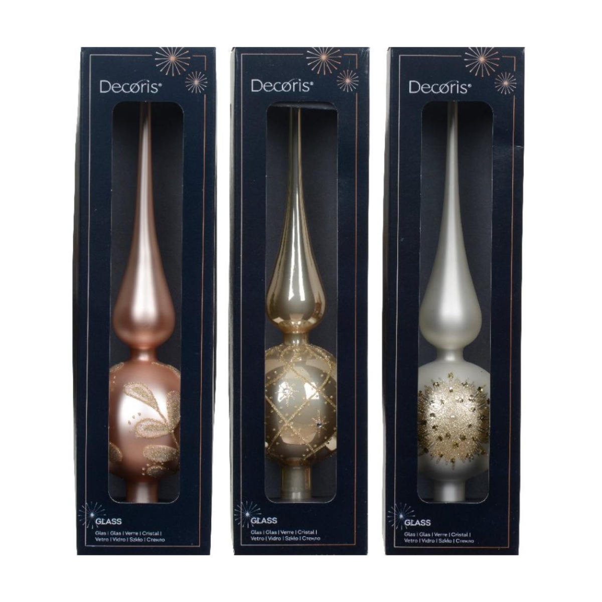 Stakleni ukras - vrh za jelku 170160 