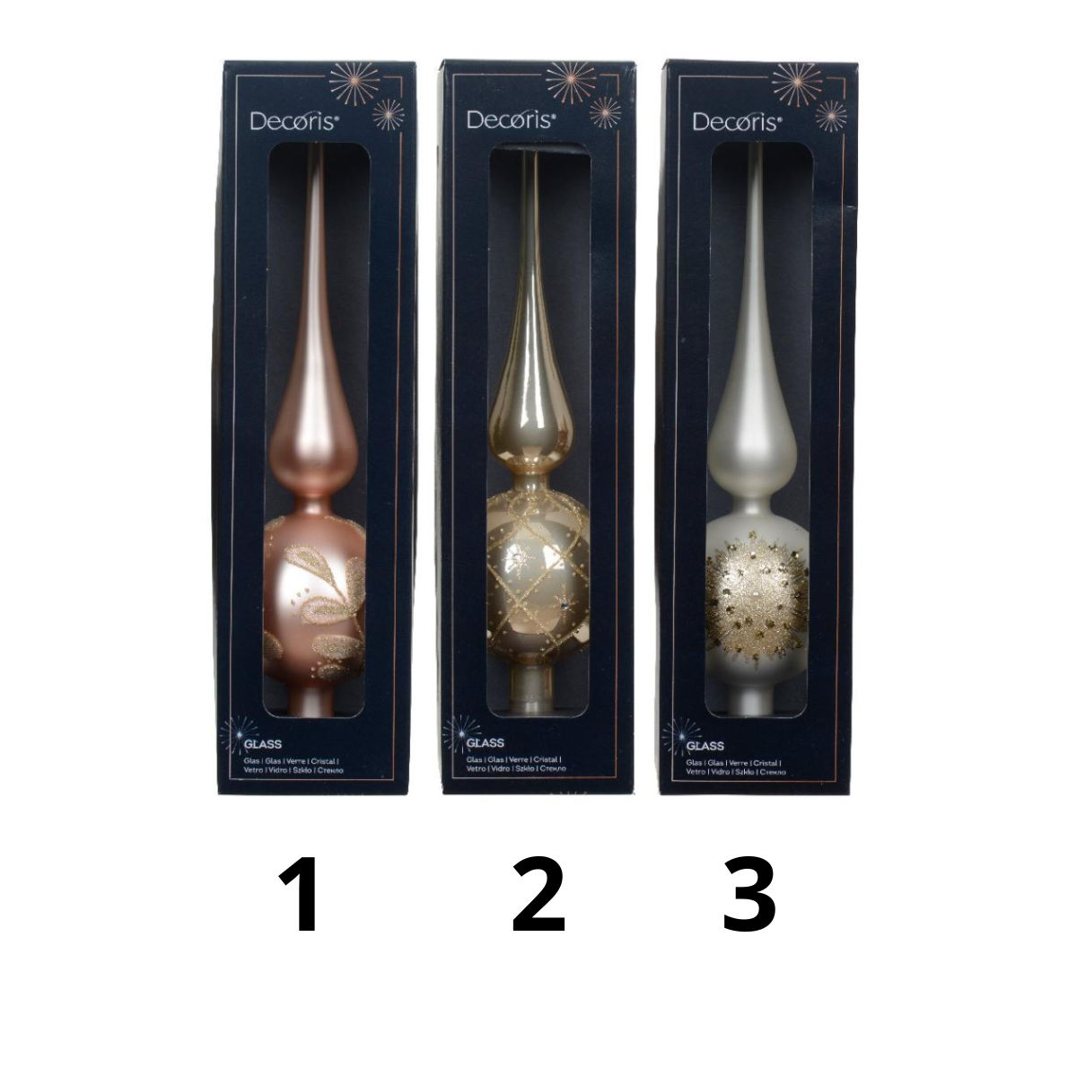 Stakleni ukras - vrh za jelku 170160 