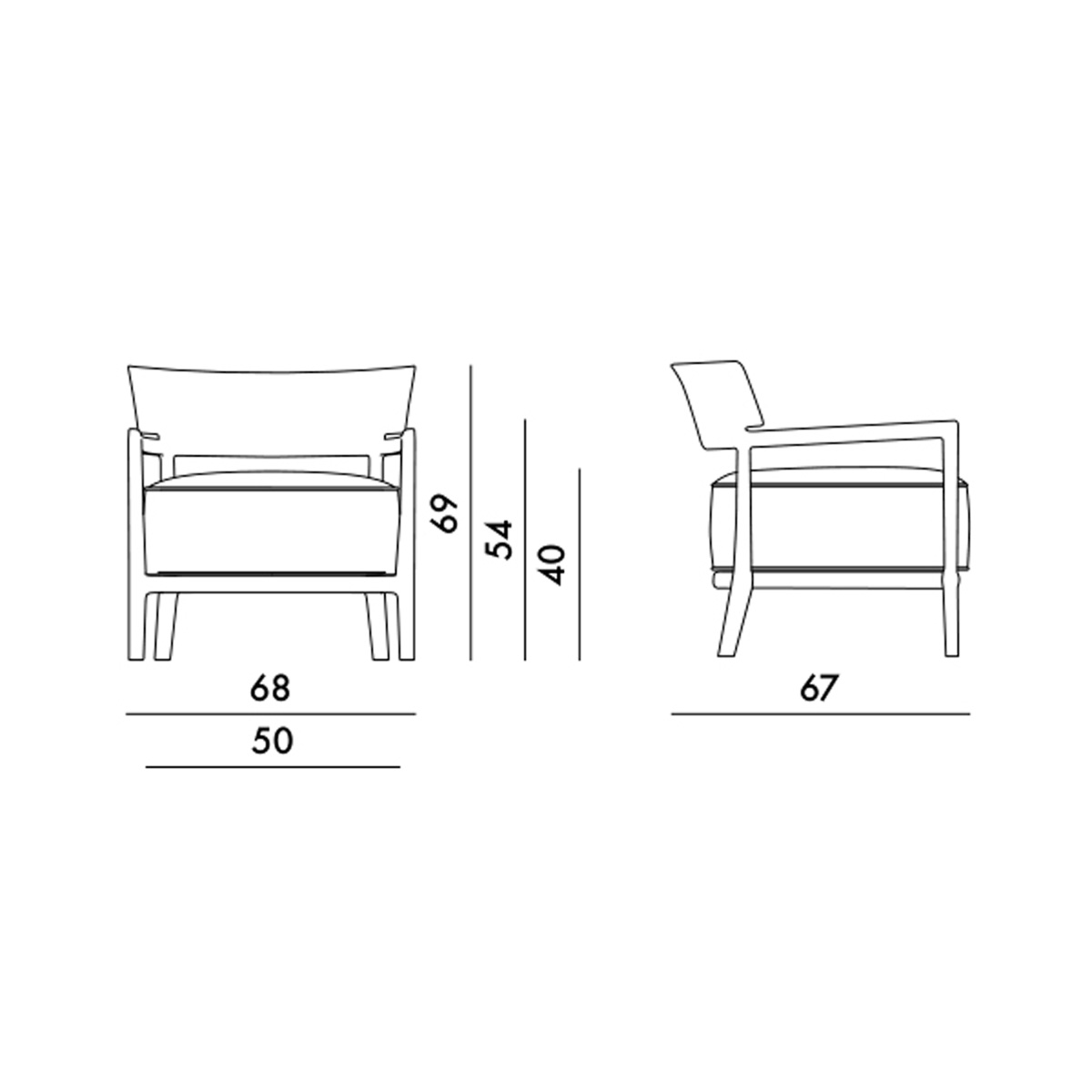 Fotelja CARA MAT 5847/BL 