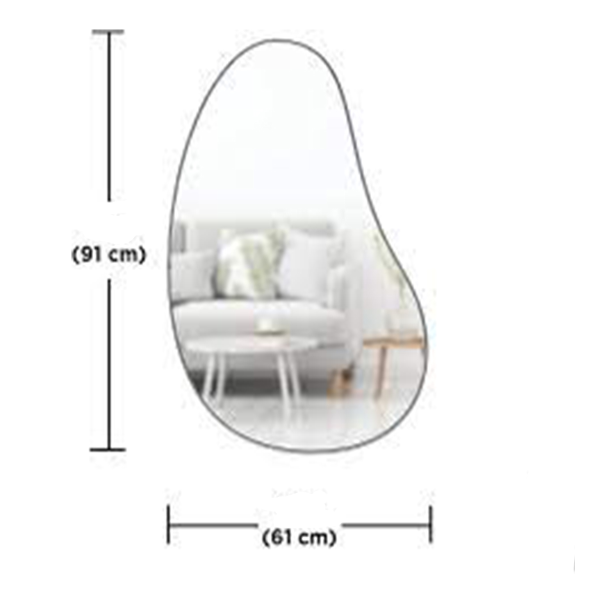 Ogledalo HUBBA PEBBLE 1018529-378