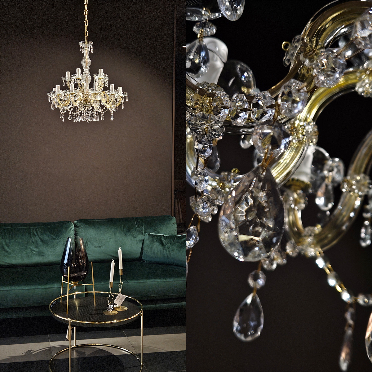 LUSTER KRISTAL 1200/10+5 OTTONATO 