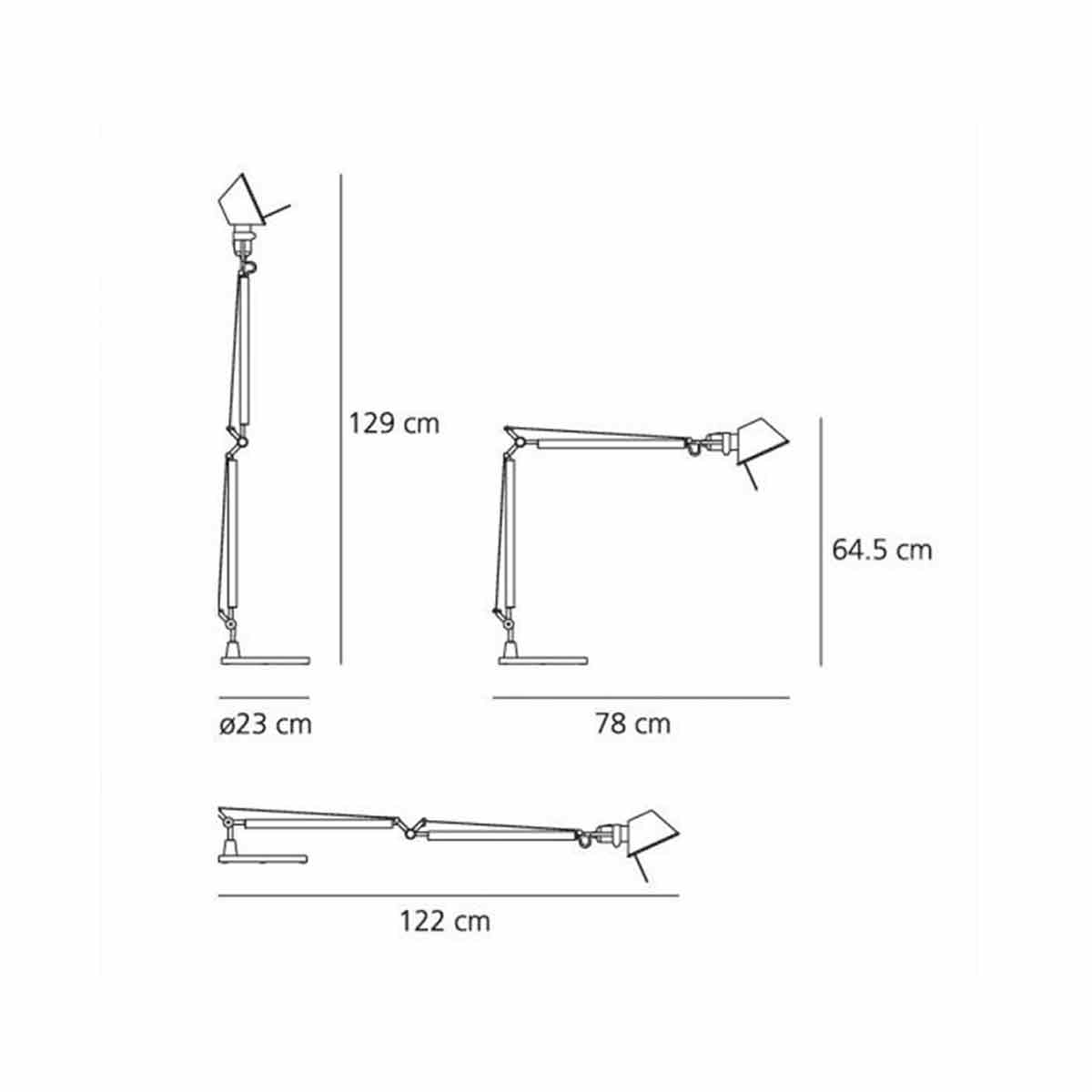 Stona lampa TOLOMEO ALLUMINIO 