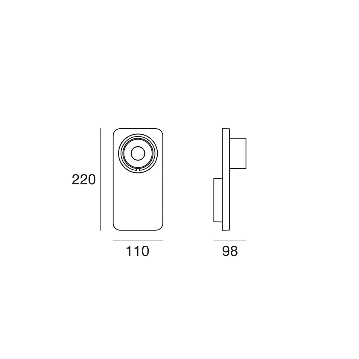 Zidna lampa Led- Beebo  Z-8460 bela 