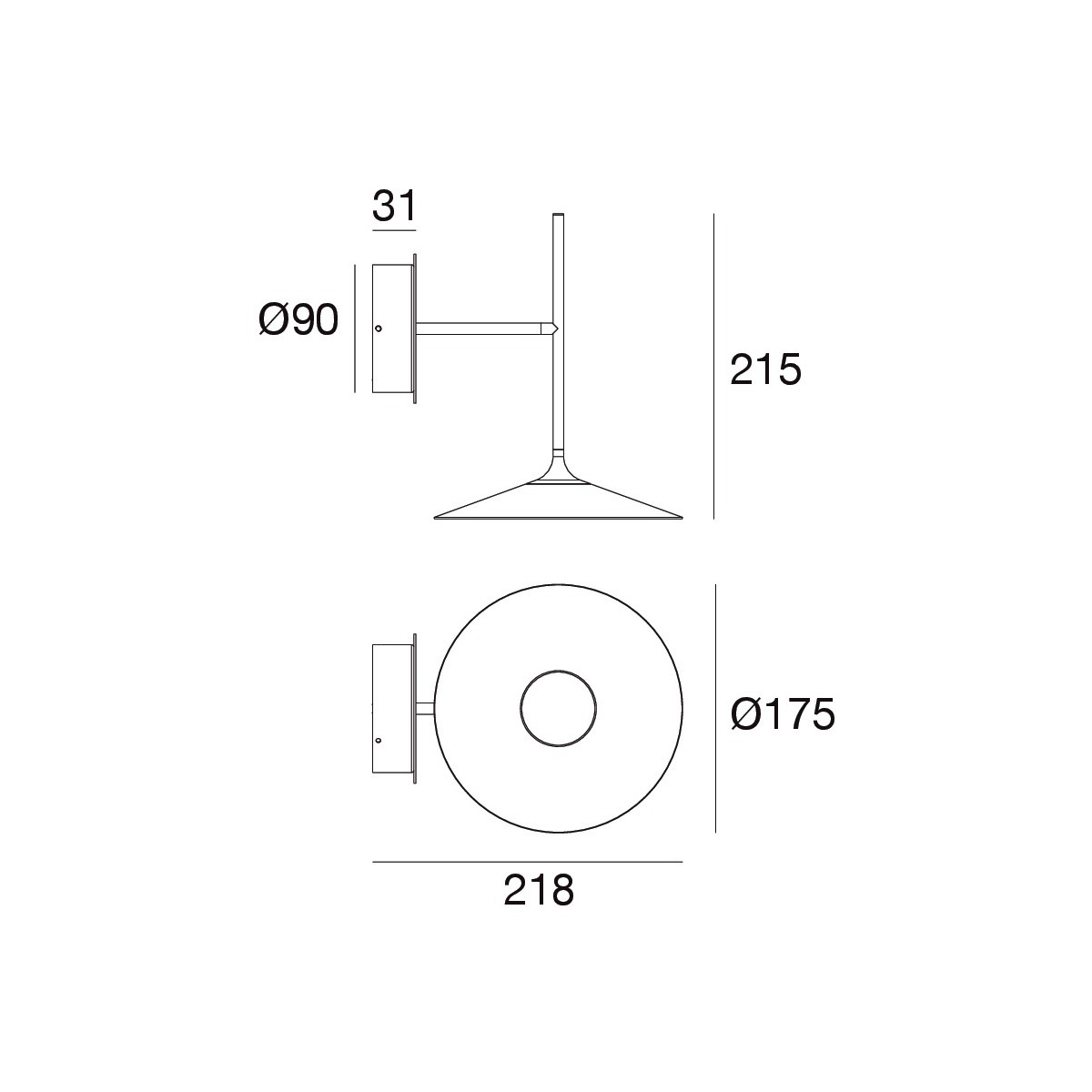 Zidna lampa led POE bela - Z-8500 