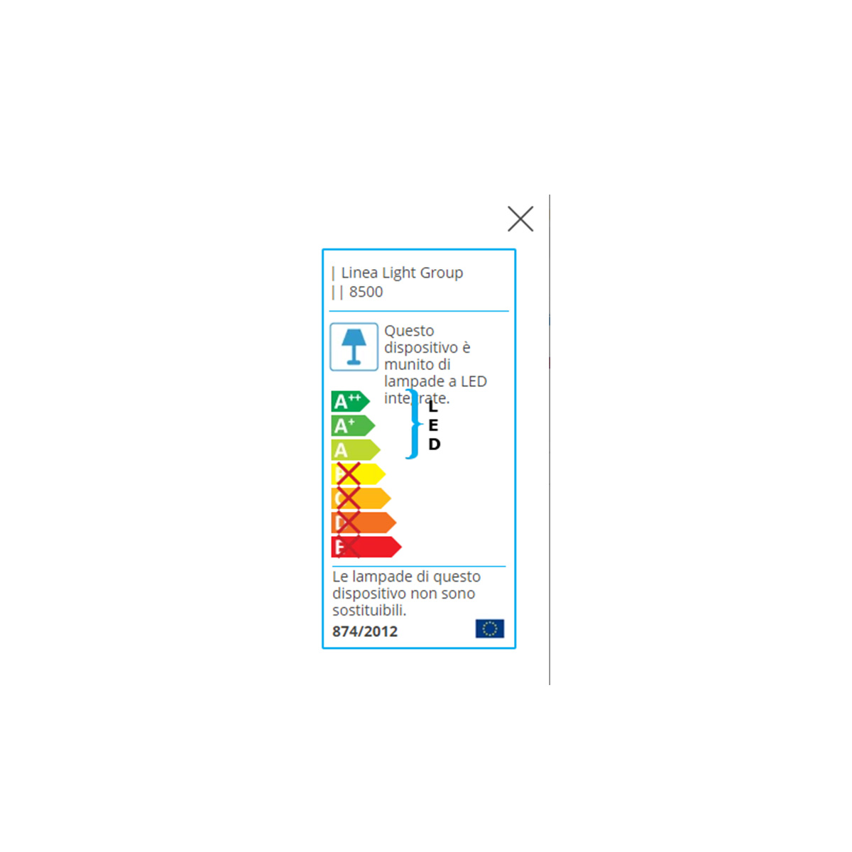 Zidna lampa led POE bela - Z-8500 