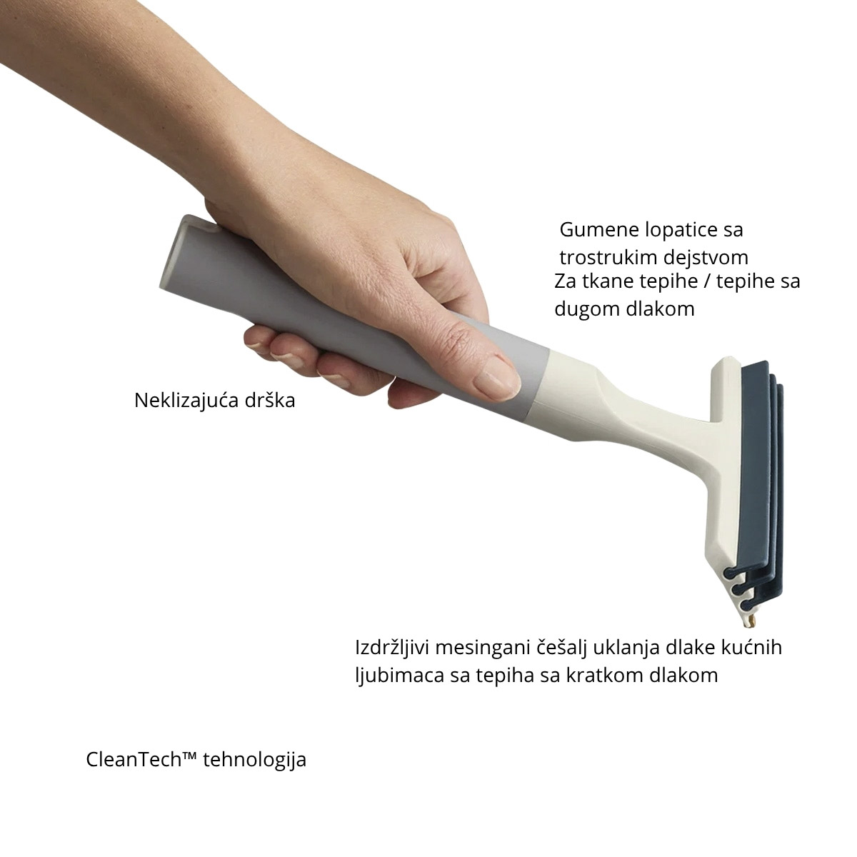 Četka za tepihe ClenTech 2 u 1 6500036 