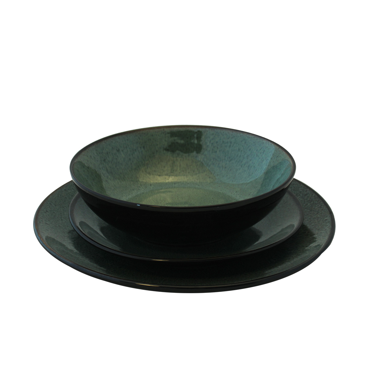 Keramički tanjir zelene boje MUS-089  -20cm 