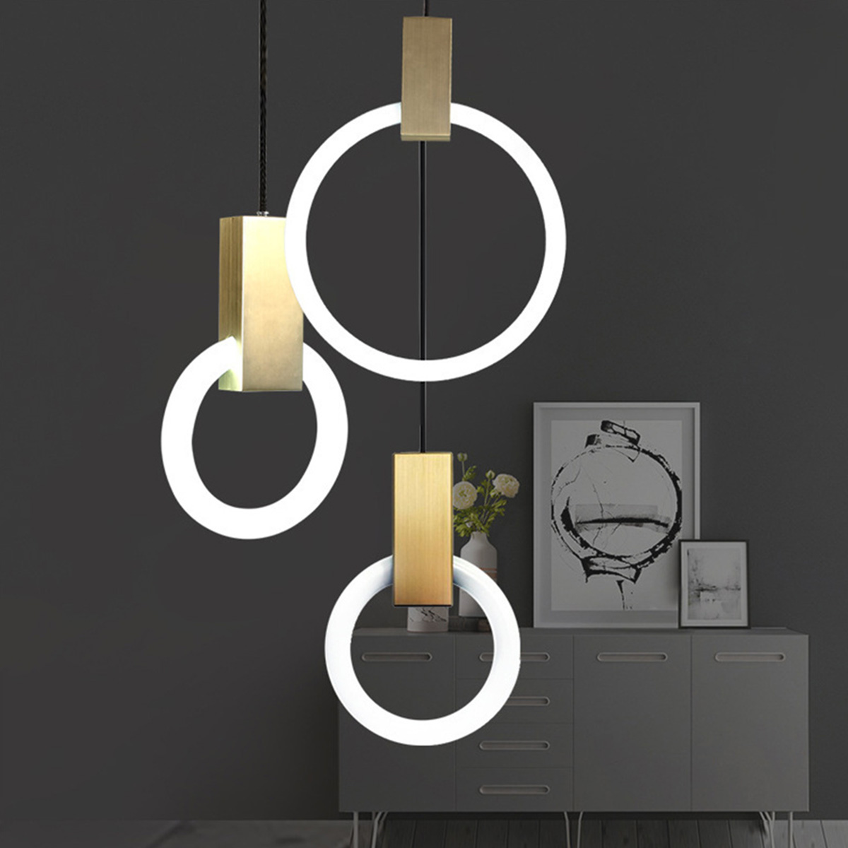 Led visilica Ring Gold 1.0219-V300