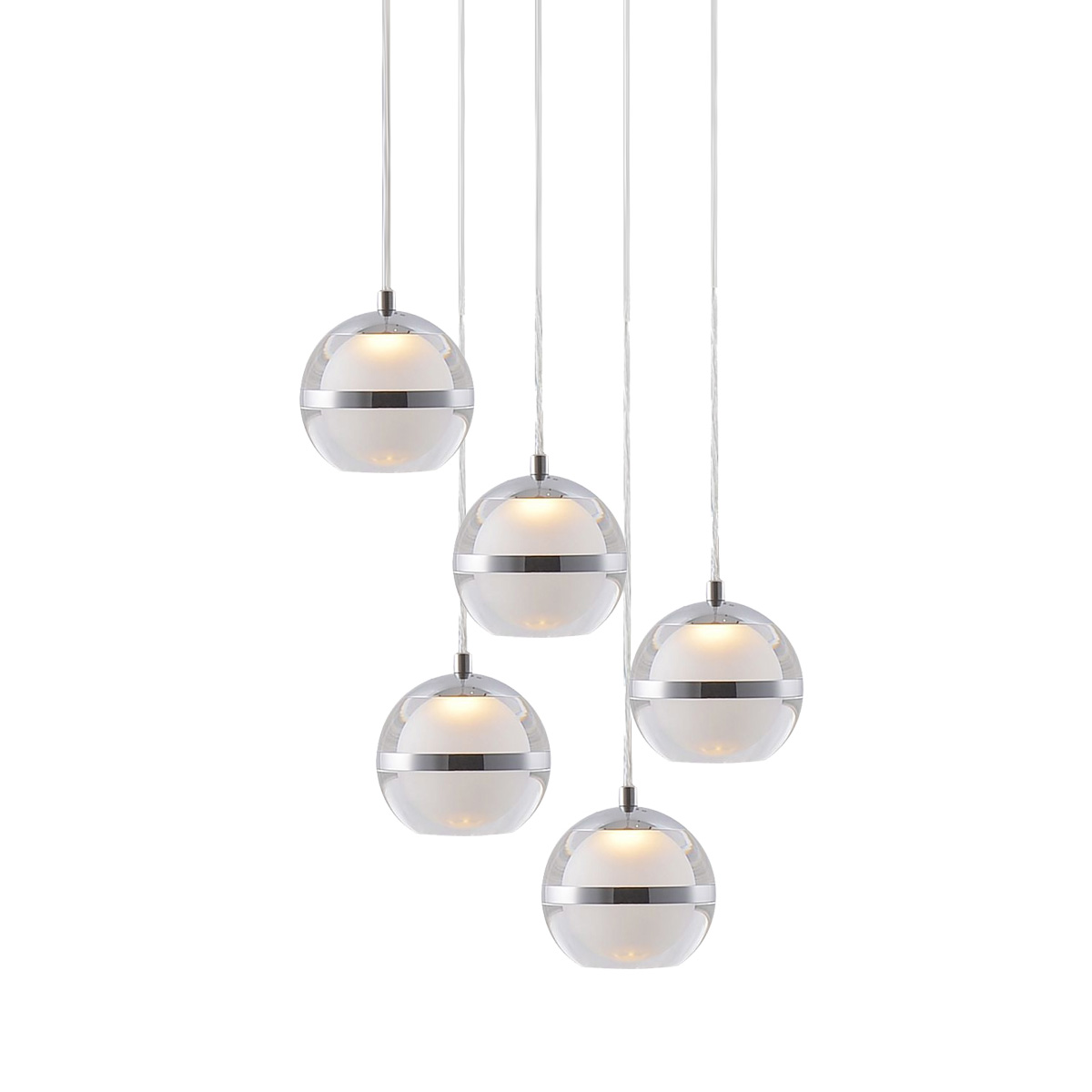 Led visilica Round Chrom 1.02374-V380