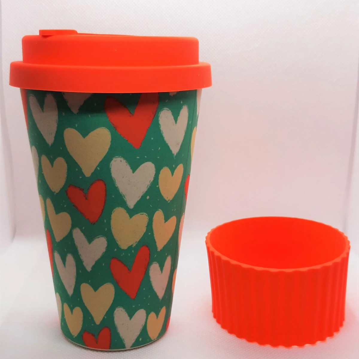 Čaša sa poklopcem 400ml bamboo MU0411-1480