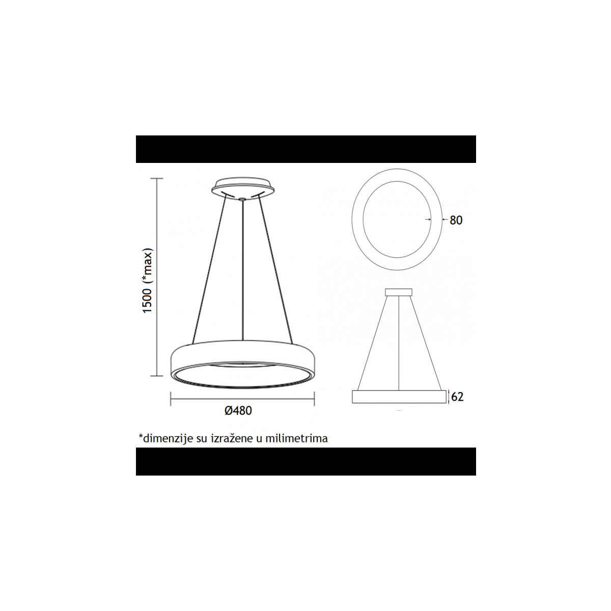 Led visilica Nova 1.0456-V480 