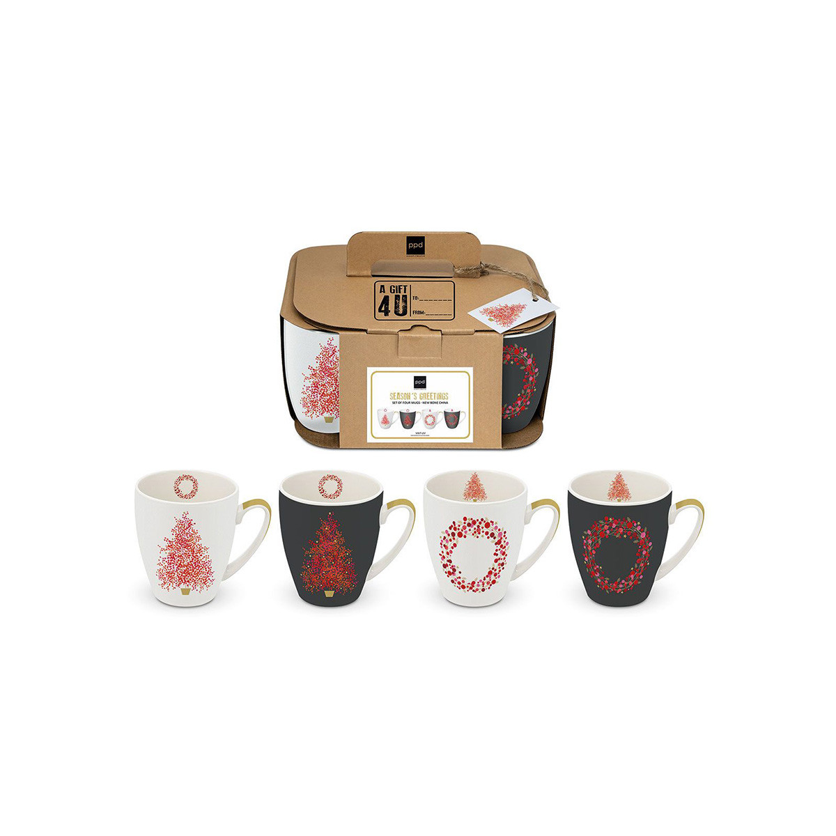 Seasons greetings 4 MUG SET 604544 