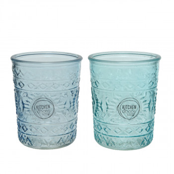 Staklena čaša u plavoj boji 825570 