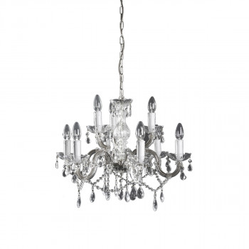 Kristalni luster 1200/6+3 hrom 