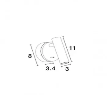 Zidna lampa Led CLIP zlatna - 9030203 