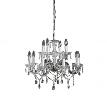 Kristalni luster 1200/8 +4 hrom 