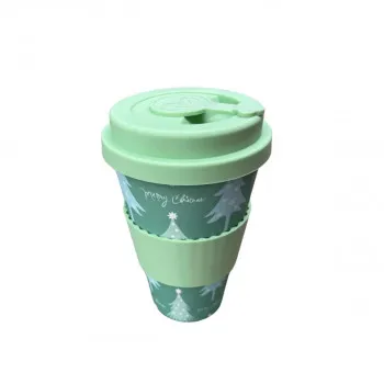 Čaša sa poklopcem 400ml bamboo MU0411-1485 