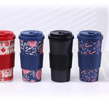 Čaša sa poklopcem 500ml bamboo MU0411-1538 