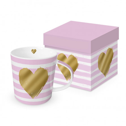 Šolja 160303098 Heart & Stripes rosé 