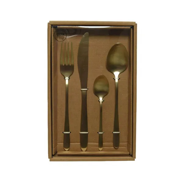 Pribor za jelo 801689 set 16 kom. zlatna boja