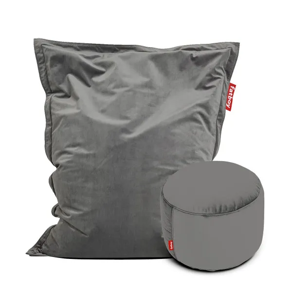 Lazy bag Original slim velvet recycled + tabure 106268