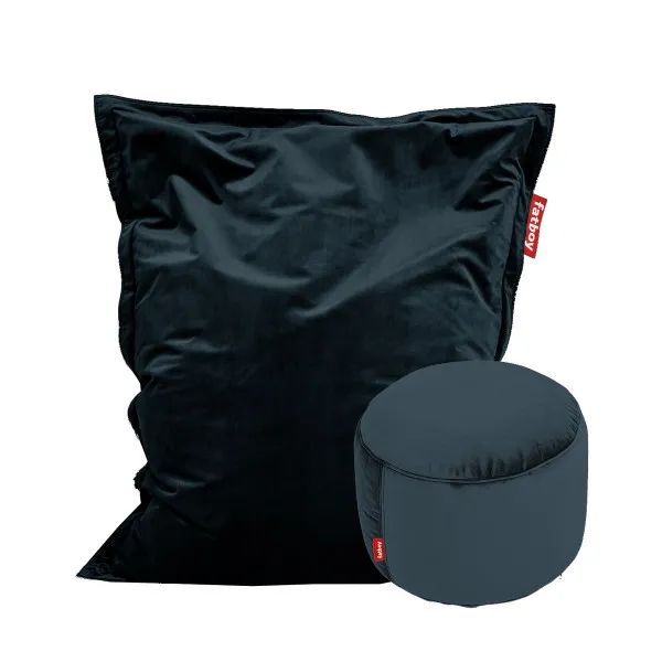 Lazy bag Original slim velvet recycled + tabure 106264