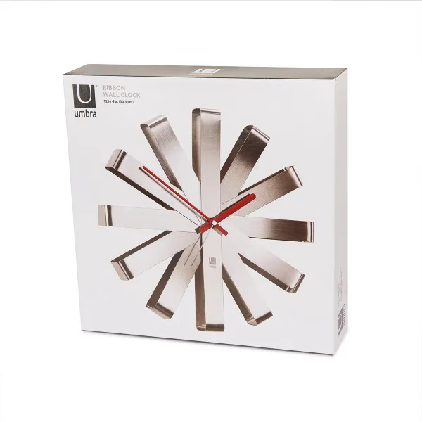 Zidni sat Ribbon mat hrom 118070-590