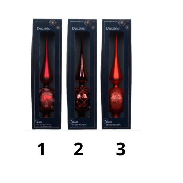 Stakleni ukras - vrh za jelku 170155 