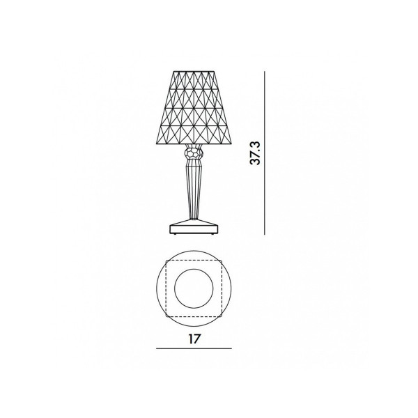 Stona lampa Big Battery 9470/B4 kristal
