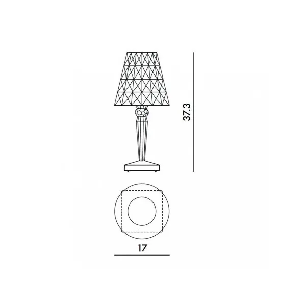Stona lampa Big Battery 9470/B4 kristal