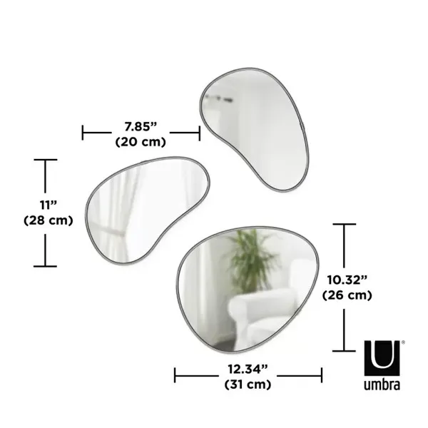 SET OGLEDALA HUBBA PEBBLE 1018566-378