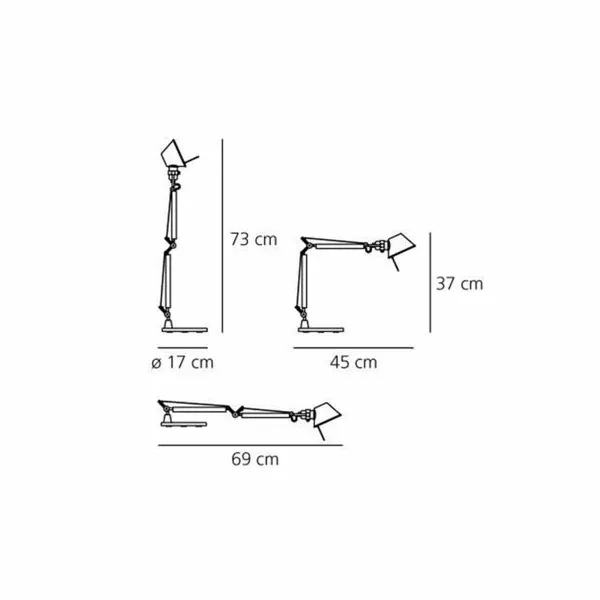 Stona lampa TOLOMEO MICRO ALLUMINIO 