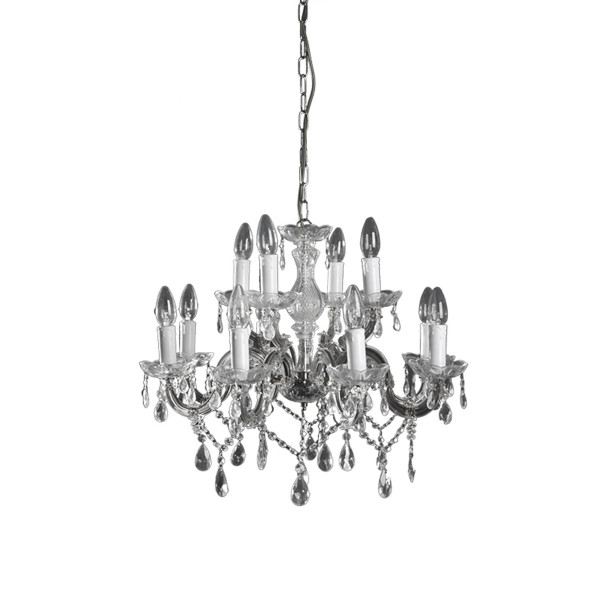 Kristalni luster 1200/8 +4 hrom