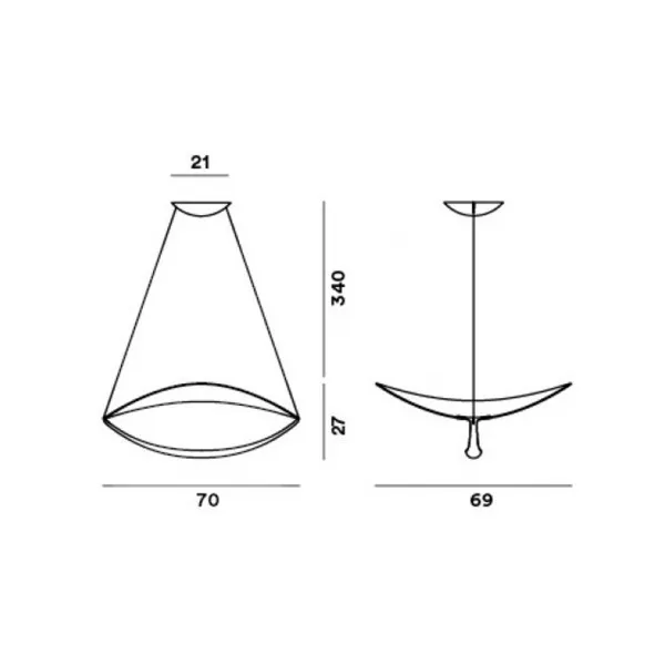 Visilica Plena led 283007-10 bela