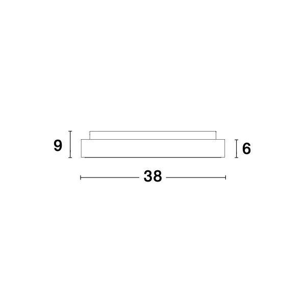 Led plafonjera Rando Thin 9353834 srebrna