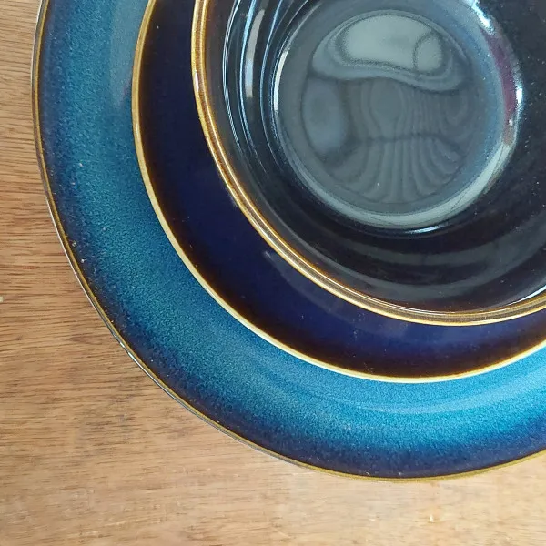 Keramički tanjir plave boje MU52071  -22cm 