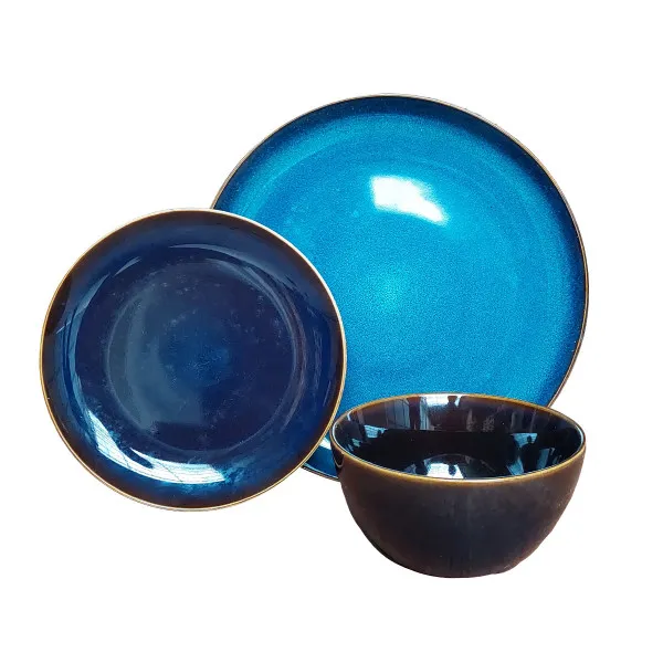 Keramički tanjir plave boje MU52071 -22cm