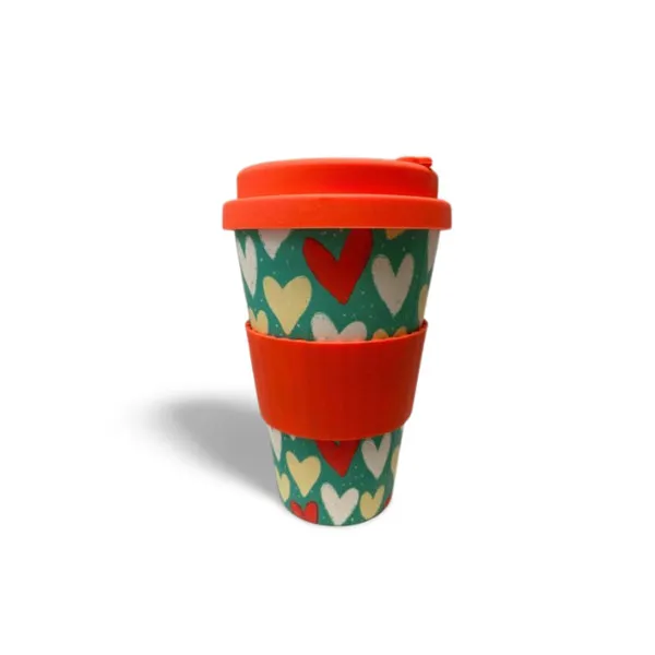 Čaša sa poklopcem 400ml bamboo MU0411-1480