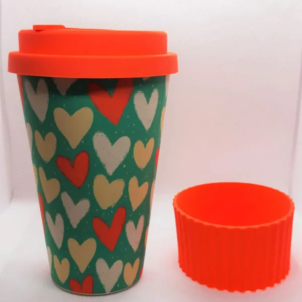 Čaša sa poklopcem 400ml bamboo MU0411-1480