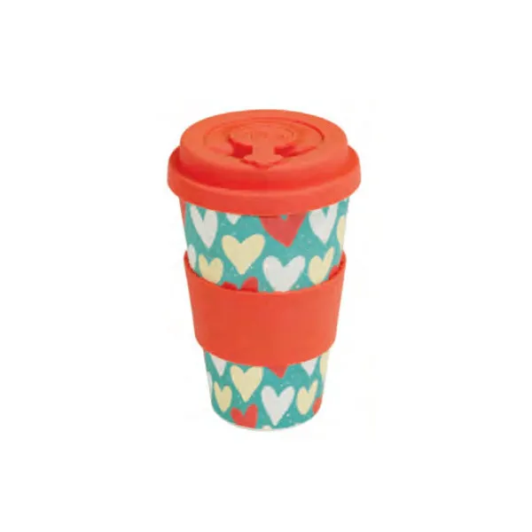 Čaša sa poklopcem 400ml bamboo MU0411-1480