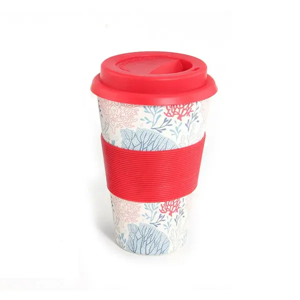 Čaša sa poklopcem 400ml bamboo MU0411-1503