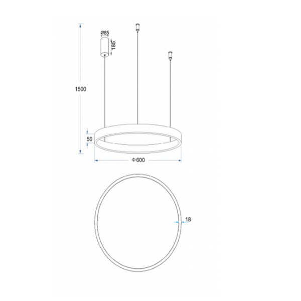 Led visilica Luca 1.0432-V600