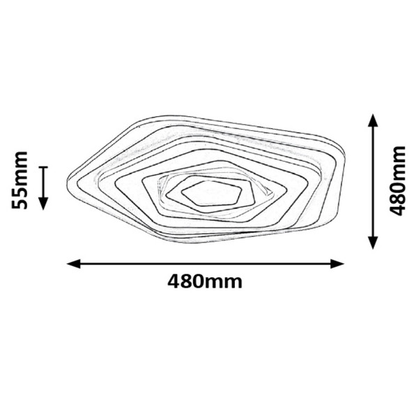 Led plafonjera Taneli 54W 3098 